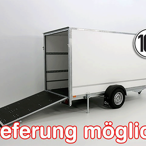 Kofferanhänger BK 146x357cm Höhe:180cm 1,3t|Rampe
