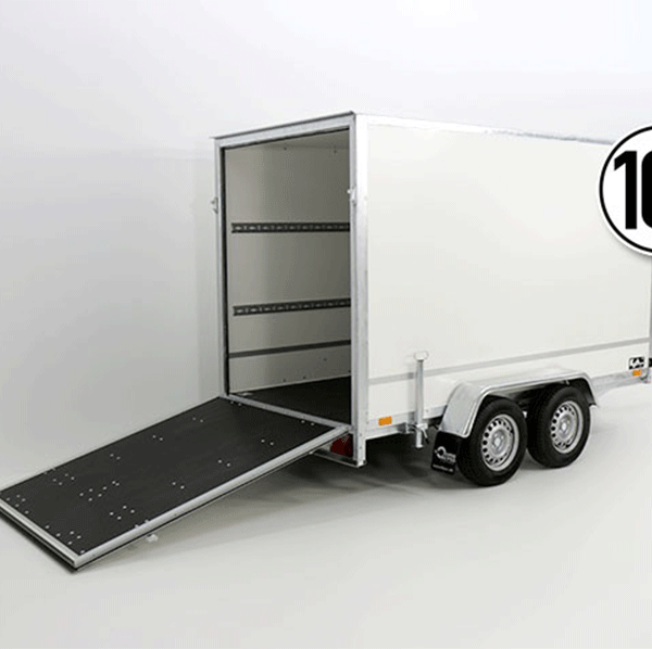 Kofferanhänger BK 146x304cm Höhe:180cm 2,0t|Rampe