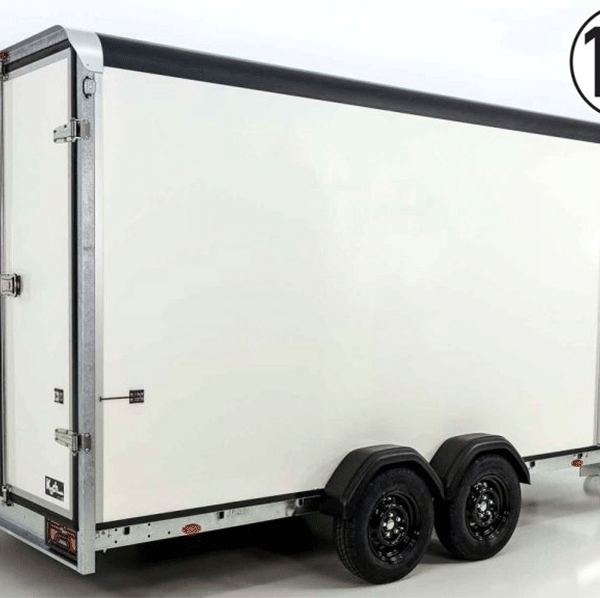 Henra Kofferanhänger Boxvan black 183x365cm H:220 2,7t|Türe