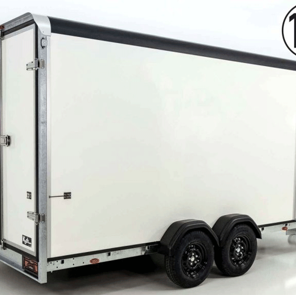 Henra Kofferanhänger Boxvan black 183x465cm H:220 2,7t|Türe